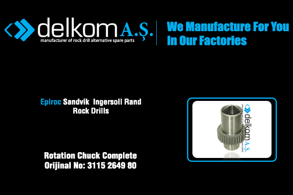 Rotasyon Dişlisi Komple Rock Drill Spare Parts