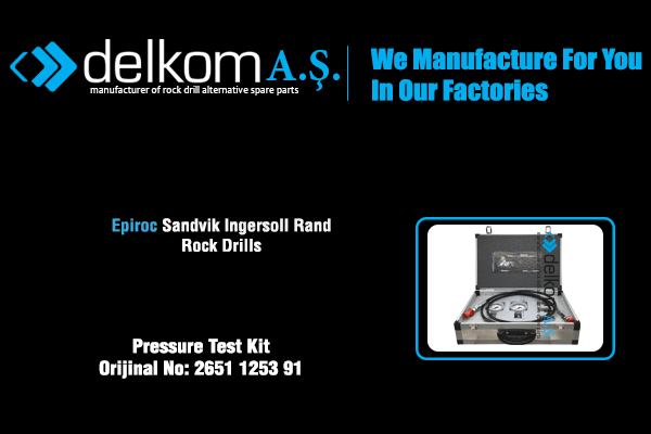 Hidrolik Basınç Ölçme Seti Rock Drill Spare Parts